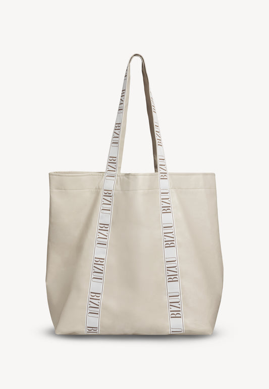 Beżowa torba z ecoskóry typu shopper LETHA.
