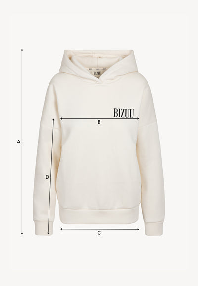 Kremowa bluza oversize z kapturem LINDA