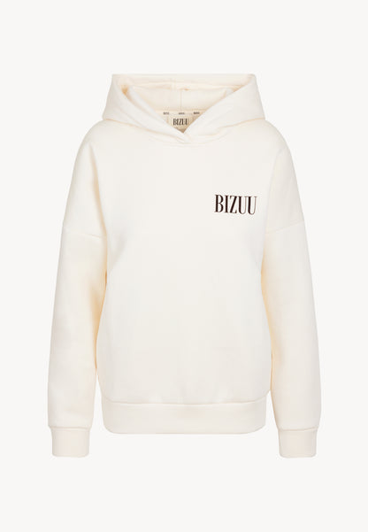 Kremowa bluza oversize z kapturem LINDA