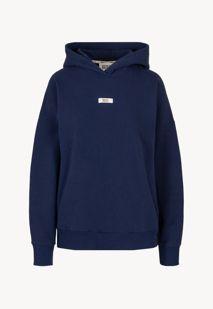 Granatowa bluza oversize z kapturem LINDI