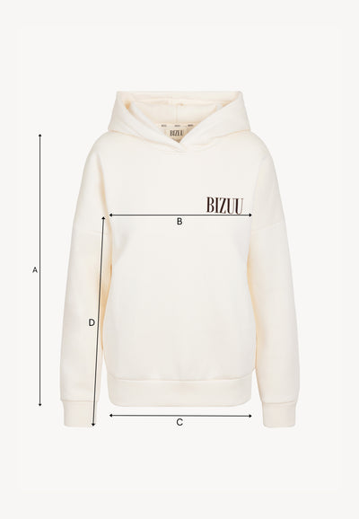 Kremowa bluza oversize z kapturem LINDA