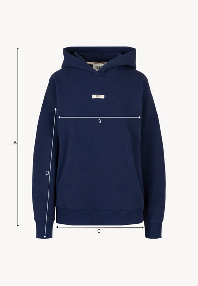 Granatowa bluza oversize z kapturem LINDI