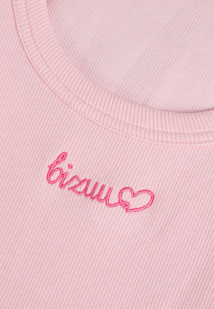 Różowy top z haftem bizuu LOVIE