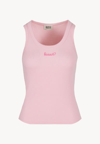 Różowy top z haftem bizuu LOVIE
