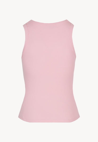 Różowy top z haftem bizuu LOVIE