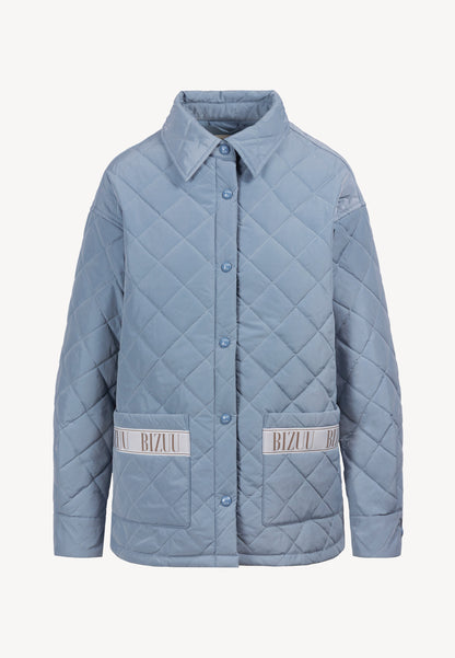 Błękitna kurtka pikowana damska oversize MARIN