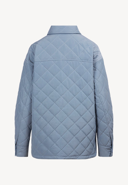 Błękitna kurtka pikowana damska oversize MARIN