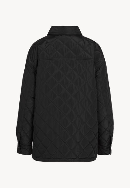 Czarna kurtka pikowana damska oversize MARIN