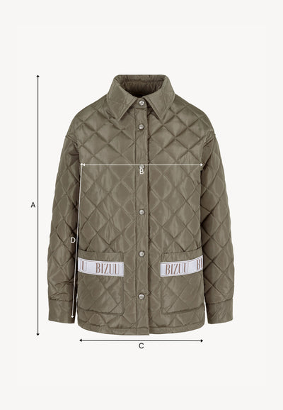 Kurtka pikowana damska oversize MARIN khaki