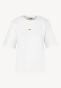 Kremowy T-shirt damski z poduszkami MELISA