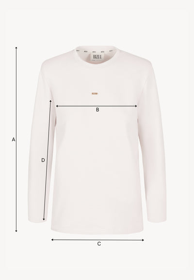 Kremowy longsleeve z poduszkami na ramionach MELISSANDRA