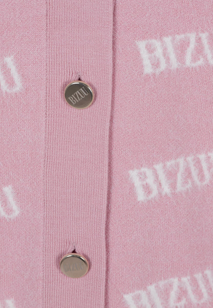 Różowy kardigan w logo MYLES