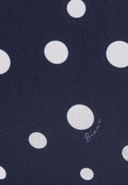 Sukienka w groszki z plisowanym dołem NYLA granatowa