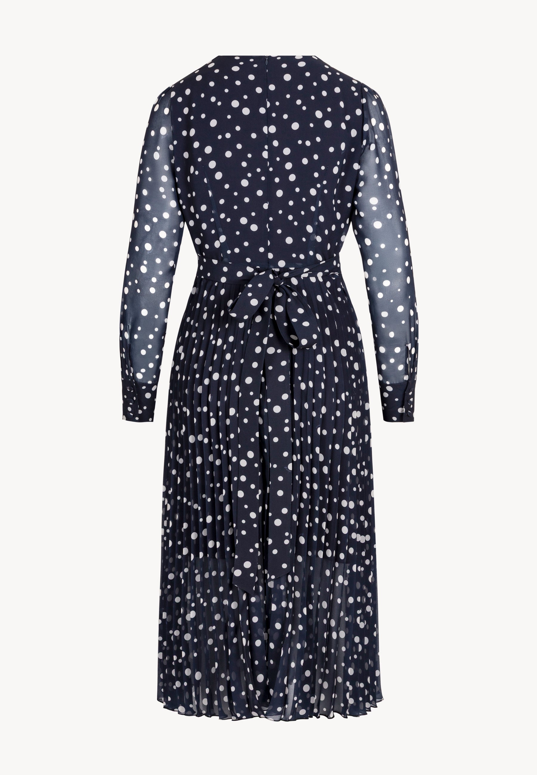 Sukienka NYLA z plisowanym dołem i paskiem w talii.