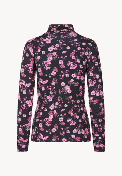 Dopasowany golf w autorki print OWAKA czarny