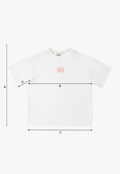 Kremowy T-shirt oversize z logo PARADISO