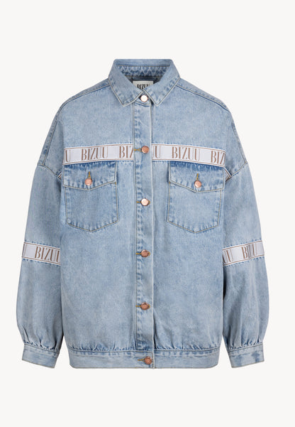 Błękitna kurtka jeansowa oversize PASSA