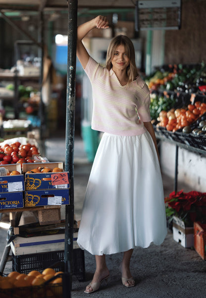 Kremowa spódnica midi NUBE