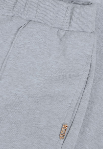 Szare spodnie dresowe z szeroką nogawką PETRAS