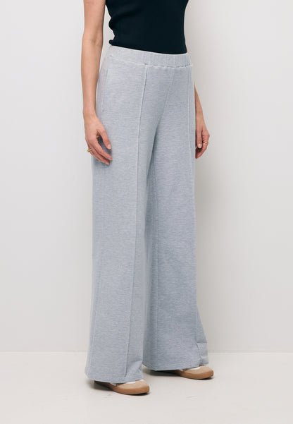 Szare spodnie dresowe z szeroką nogawką PETRAS