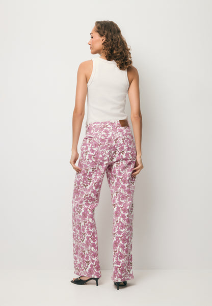 Beżowy top z haftem bizuu LOVIE