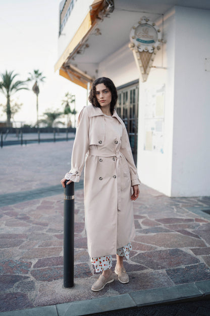 Beżowe mokasyny z miękkiego zamszu LORETTE