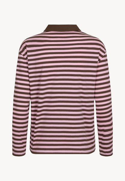 Bawełniany longsleeve z kołnierzykiem polo RAYA