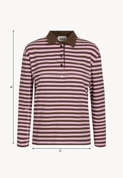 Bawełniany longsleeve z kołnierzykiem polo RAYA