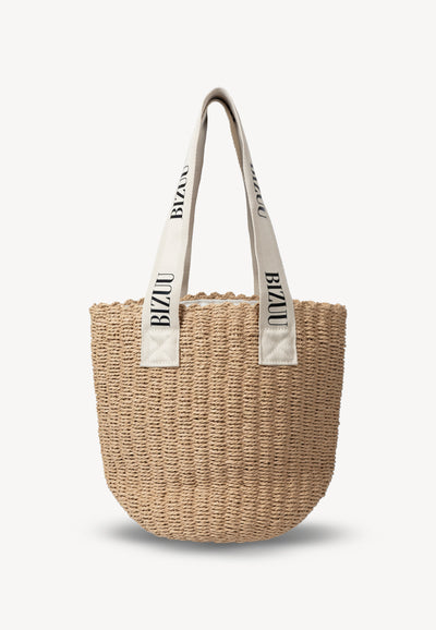 Beżowa pleciona torba shopper REVERIE