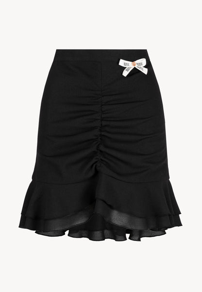 Czarna mini spódniczka z falbankami ROSALIAN