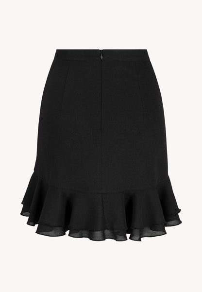 Czarna mini spódniczka z falbankami ROSALIAN