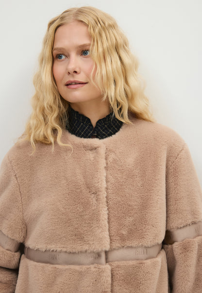Herbatnikowe futro oversize SORRENTO