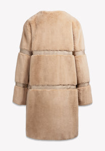 Herbatnikowe futro oversize SORRENTO