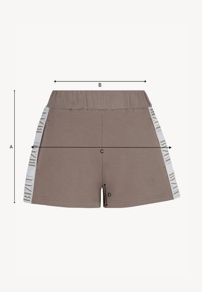 Spodenki dresowe z logo THORI taupe