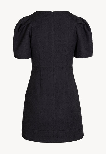 Sukienka mini z tkaniny typu tweed TIBA czarna
