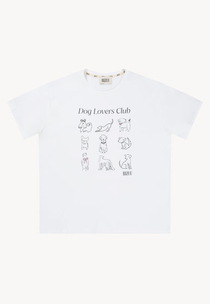 Kremowy T-shirt Dog Lovers Club TISHAG