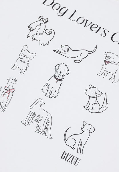 Kremowy T-shirt Dog Lovers Club TISHAG