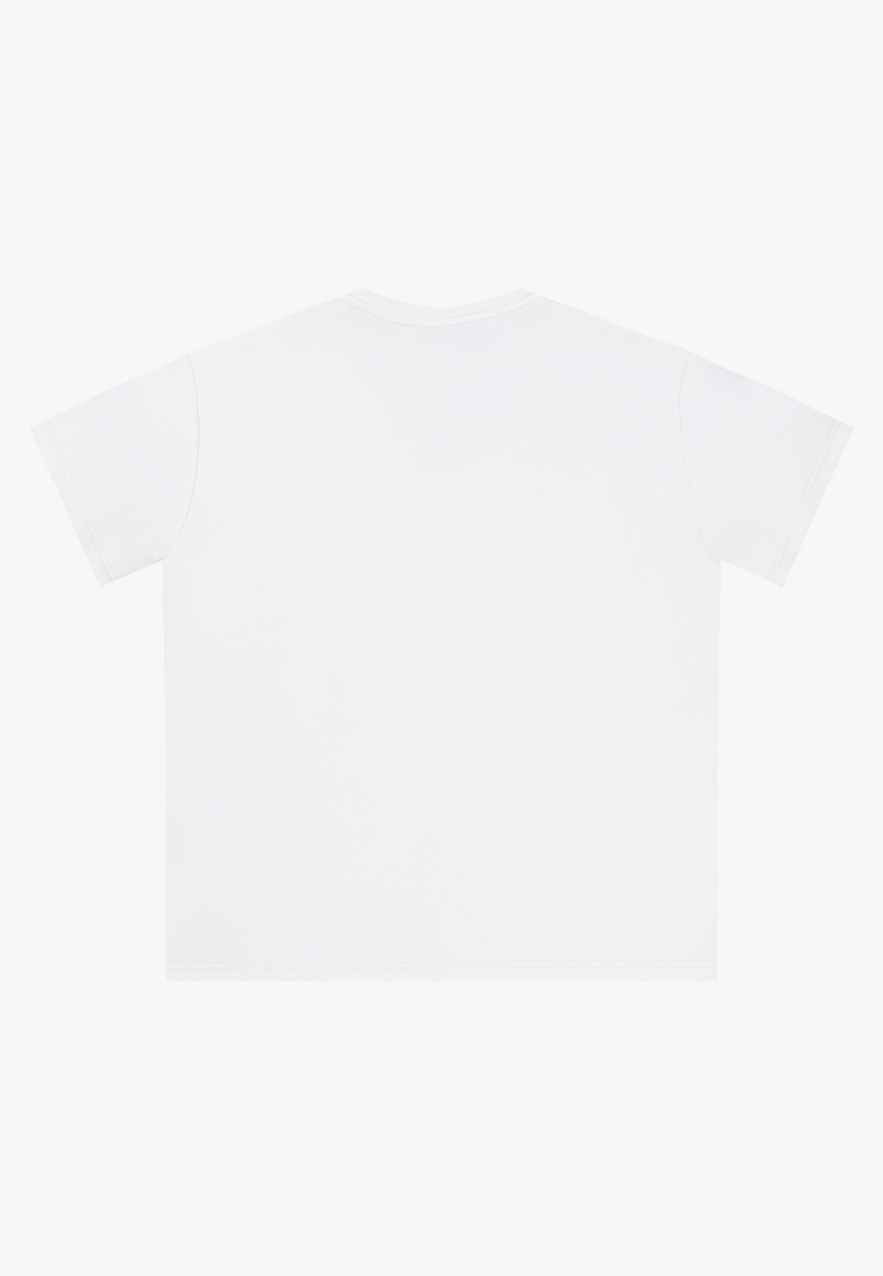 Tył białego T-shirtu TISHAG.