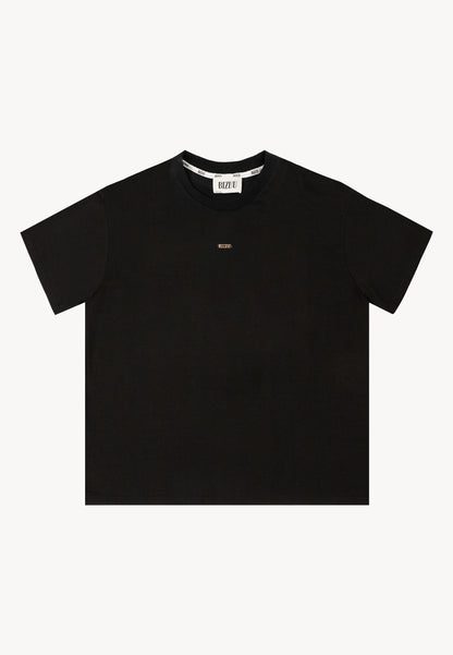 Czarny T-shirt oversize TISHAL