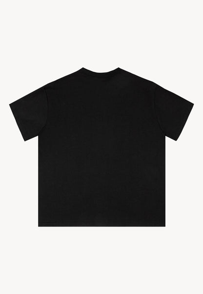 Czarny T-shirt oversize TISHAL