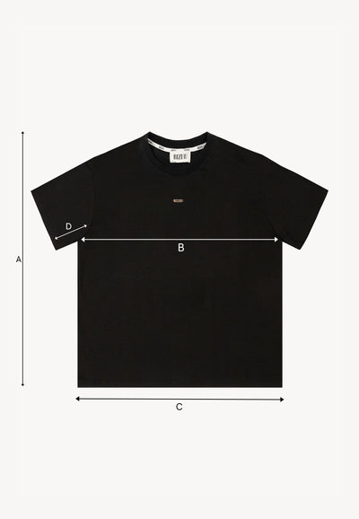Czarny T-shirt oversize TISHAL