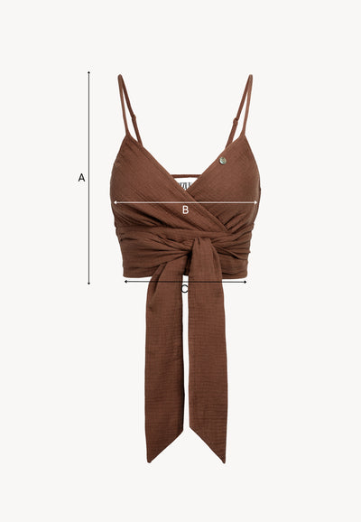 Brązowy top muślinowy TARI