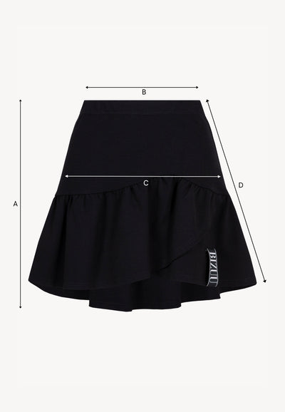 Czarna mini spódnica z dzianiny TULIAN