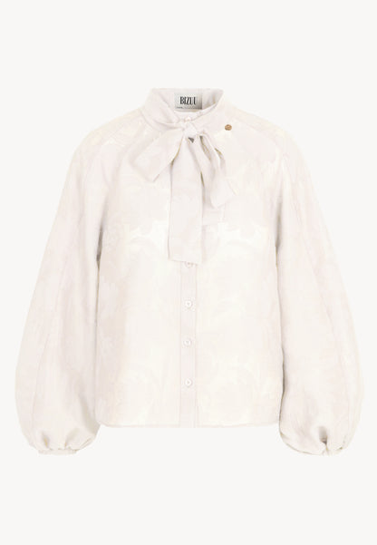 Kremowa bluzka z kwiatowym wzorem VALEA