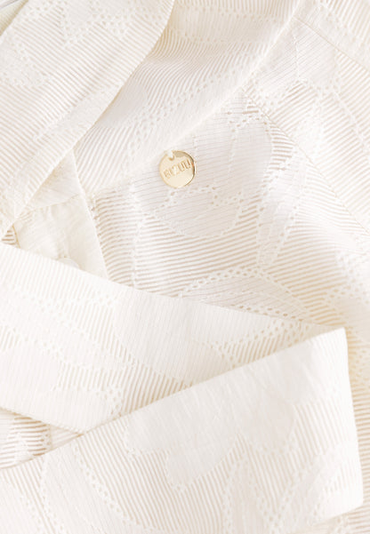 Kremowa bluzka z kwiatowym wzorem VALEA