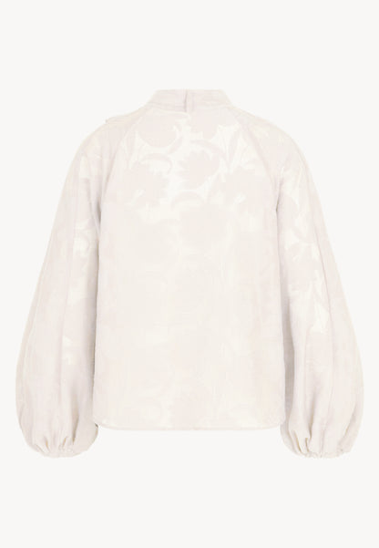 Kremowa bluzka z kwiatowym wzorem VALEA