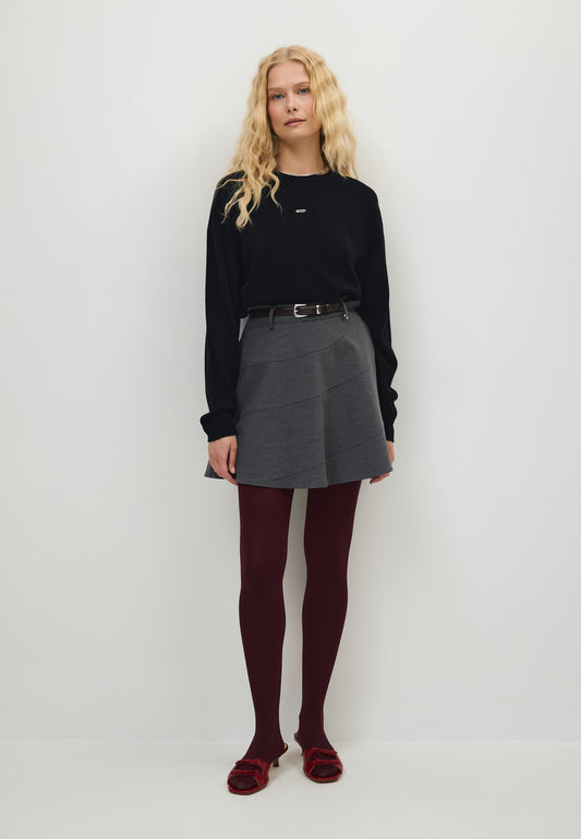 Szara spódnica mini SELINA