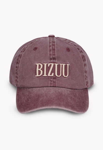 Bordowa czapka z daszkiem z logo ZANE
