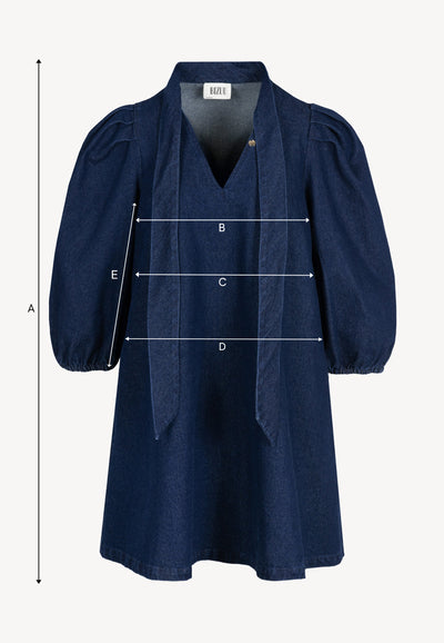 Granatowa sukienka jeansowa z dekoltem v ADRY