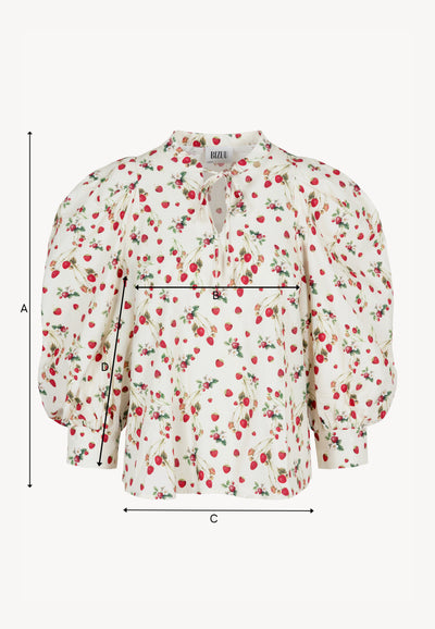 Kremowa bluzka w autorski print ANDRASSA